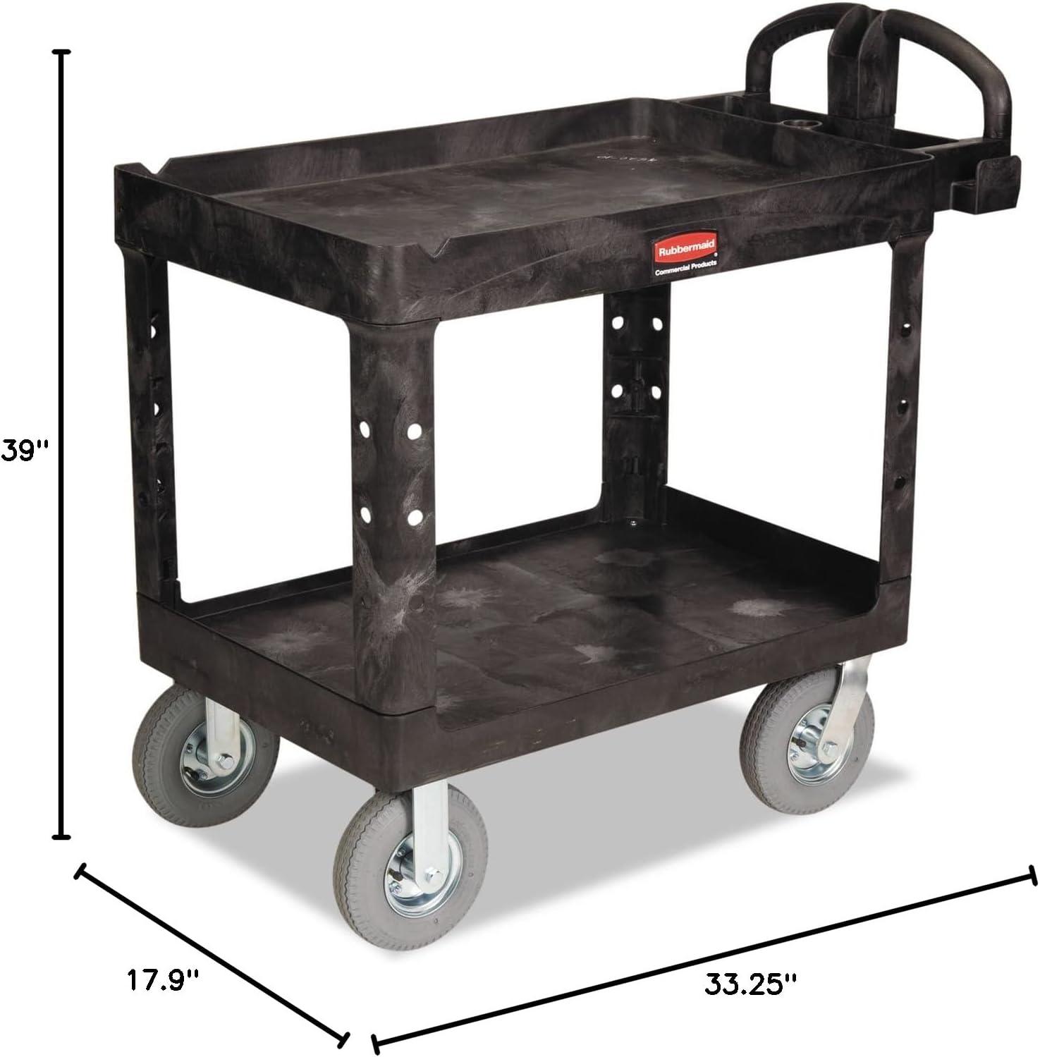 Rubbermaid Utility Cart HD 2 Shelf 16"X30" #647399
