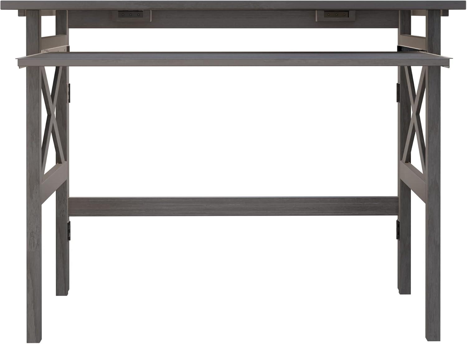 Xander Foldable Desk Oyster Gray - Winsome