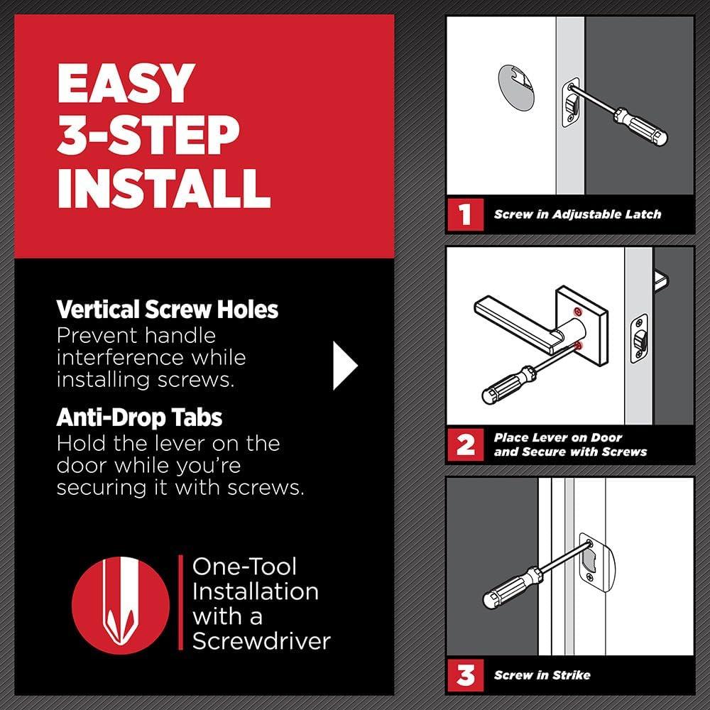 Kwikset Halifax 2 Piece Square Passage Lever Set