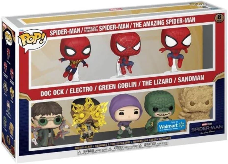 Marvel Spider-Man No Way Home 8-Pack Vinyl Bobbleheads