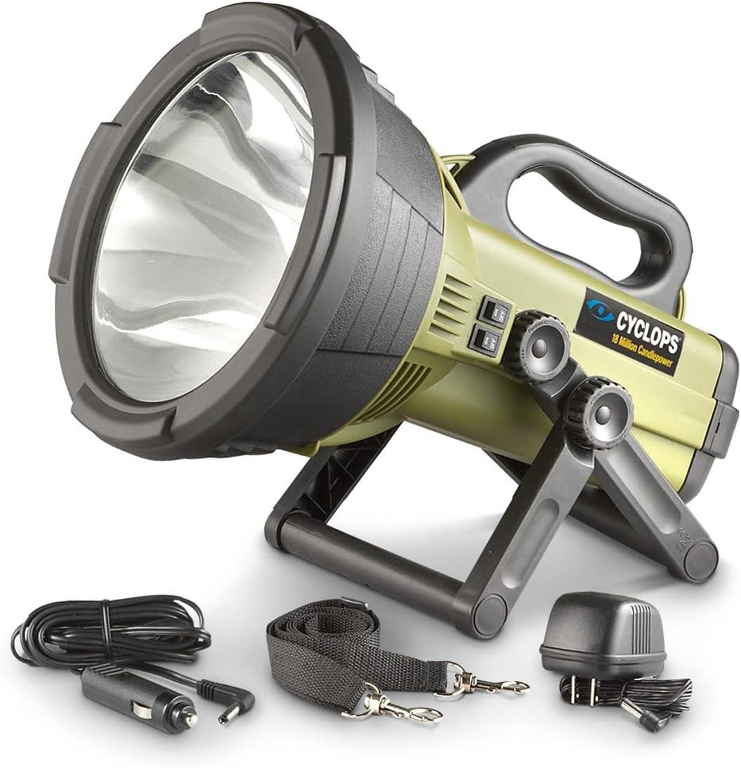 Cyclops Green Rechargeable 18-Million Candlepower Spotlight