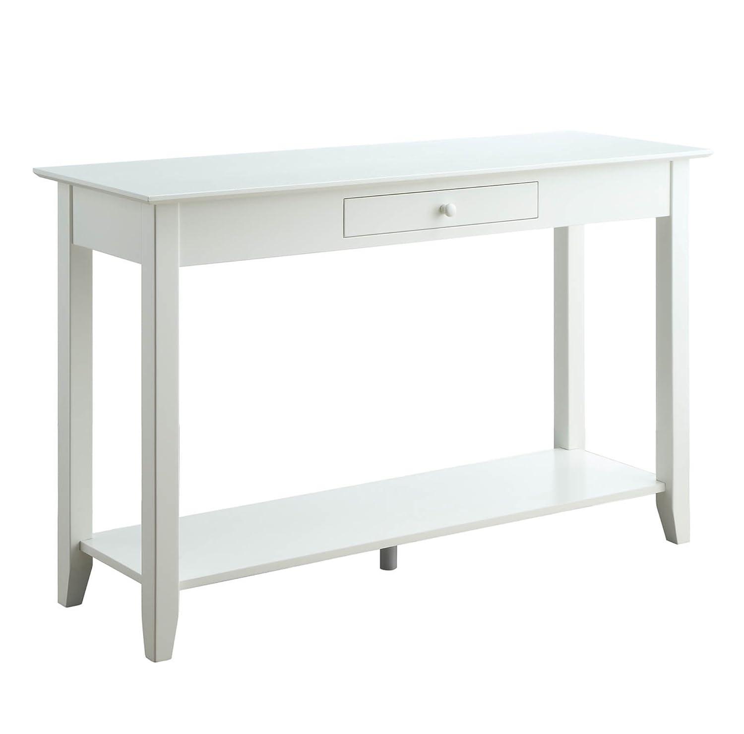 American Heritage Console Table with Drawer, White