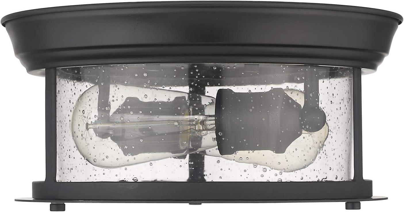 Sonna 11" Brushed Nickel Flush Mount Light with Clear Glass Shade