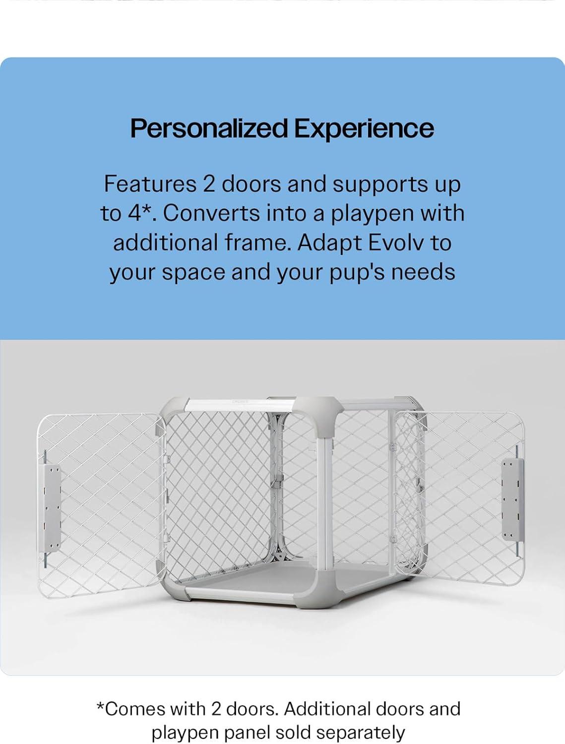 DIGGS 24" Evolv Dog Crate - Safe, Durable Kennel with Removable Ceiling Panel and Modular - Ash