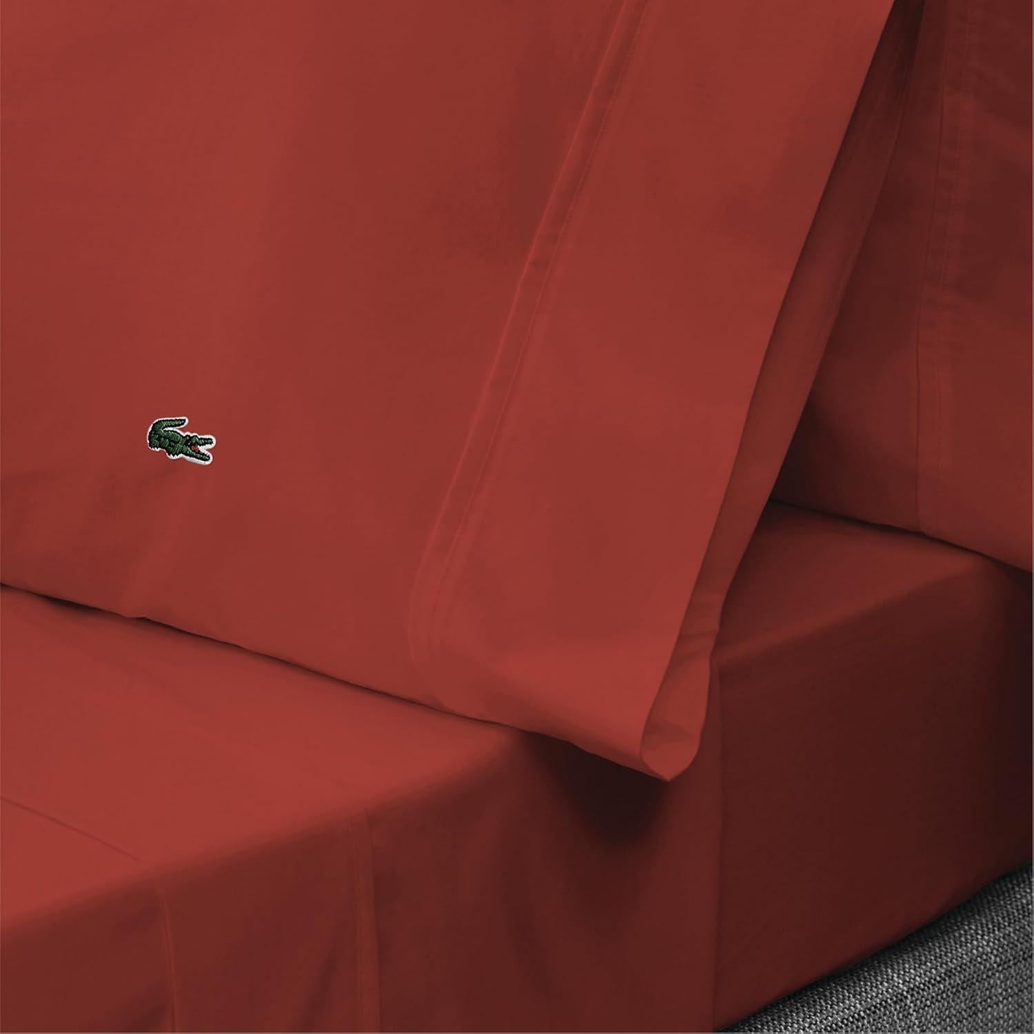 Lacoste Cotton Percale 200 Thread Count 100% Cotton Sheet Set