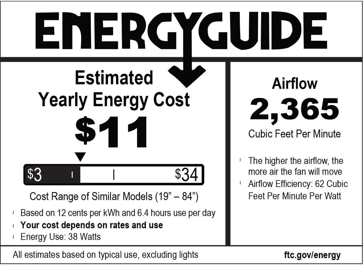 44" Sentinel 3 - Blade Standard Ceiling Fan with Remote Control and Light Kit Included