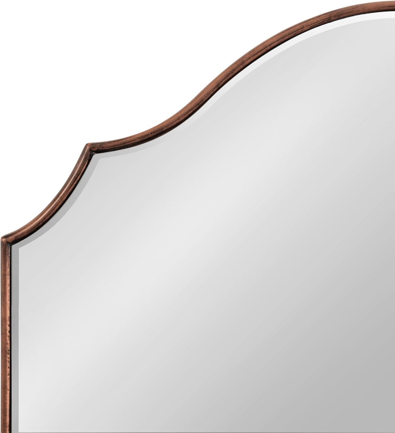Kate & Laurel All Things Decor 28"x32" Leanna Framed Arch Wall Mirror Bronze