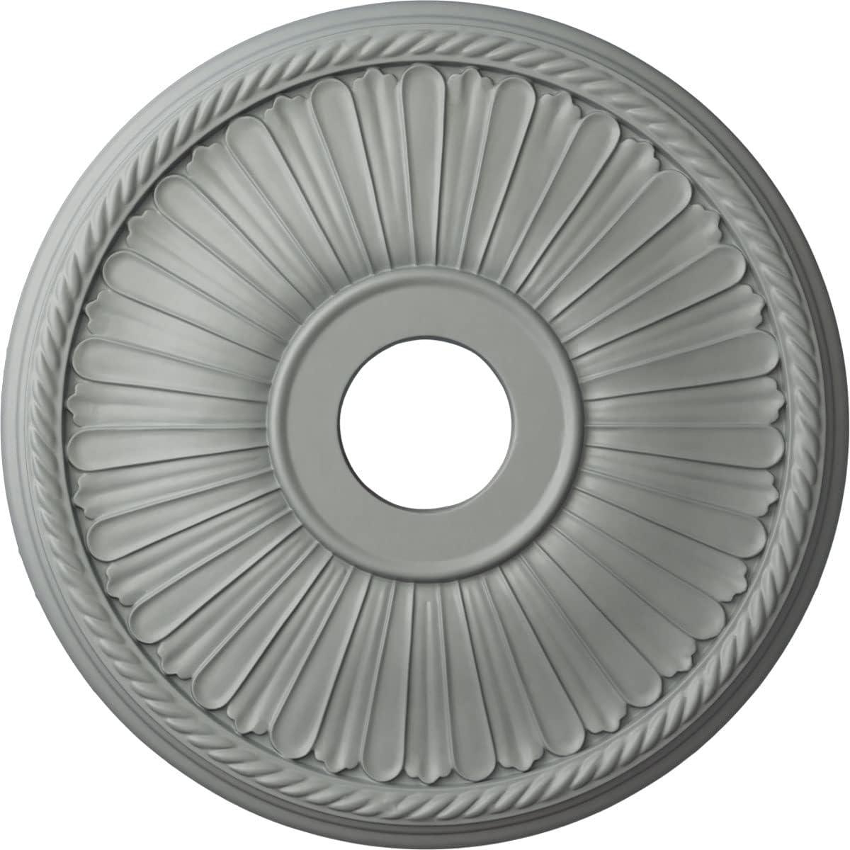 Primed Gray 20'' Round Ceiling Medallion