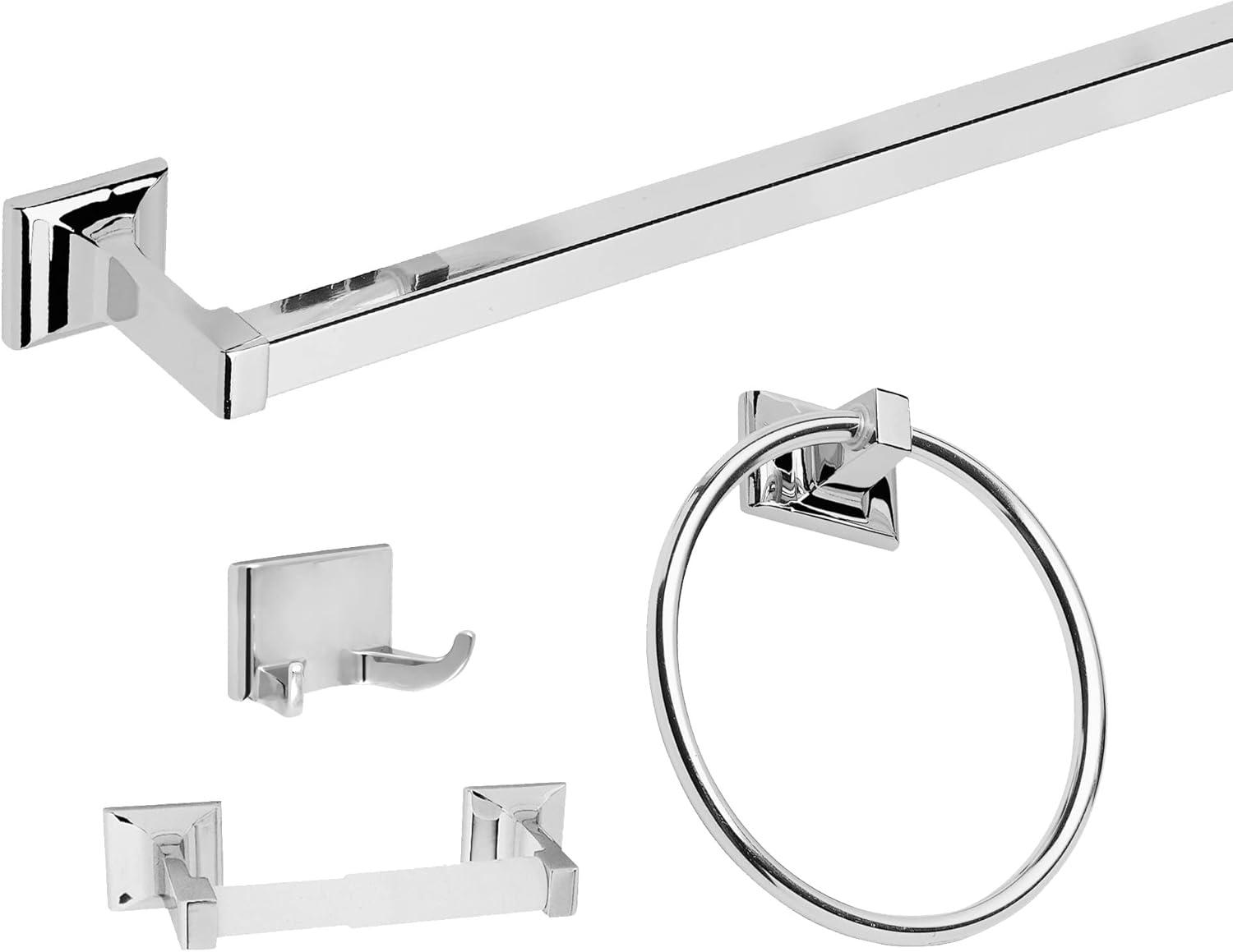 Millbridge Polished Chrome 4-Piece Bathroom Accessory Kit