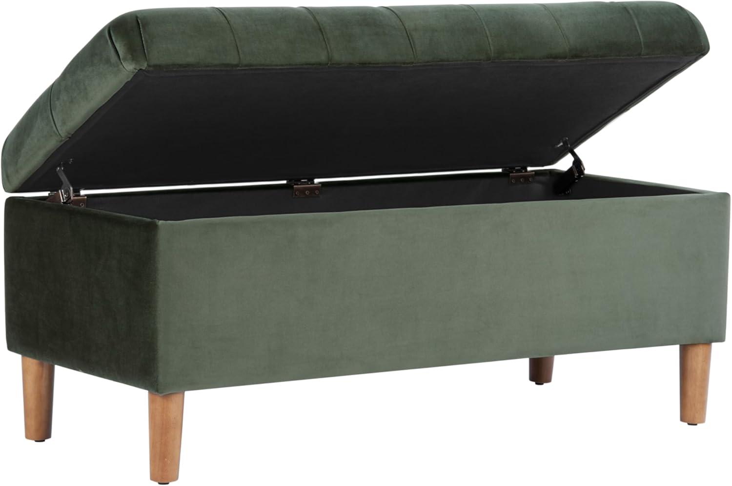 HomePop Velvet Upholstered Storage Bench