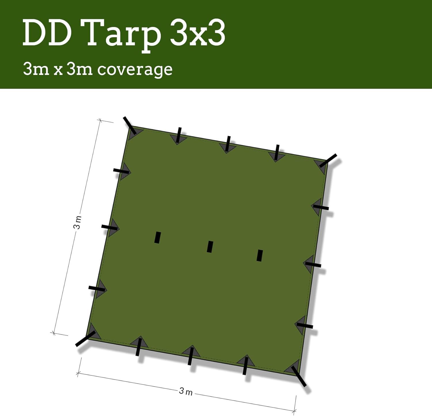 DD Hammocks - DD Tarp 3x3 - Olive Green: 10ft x 10ft