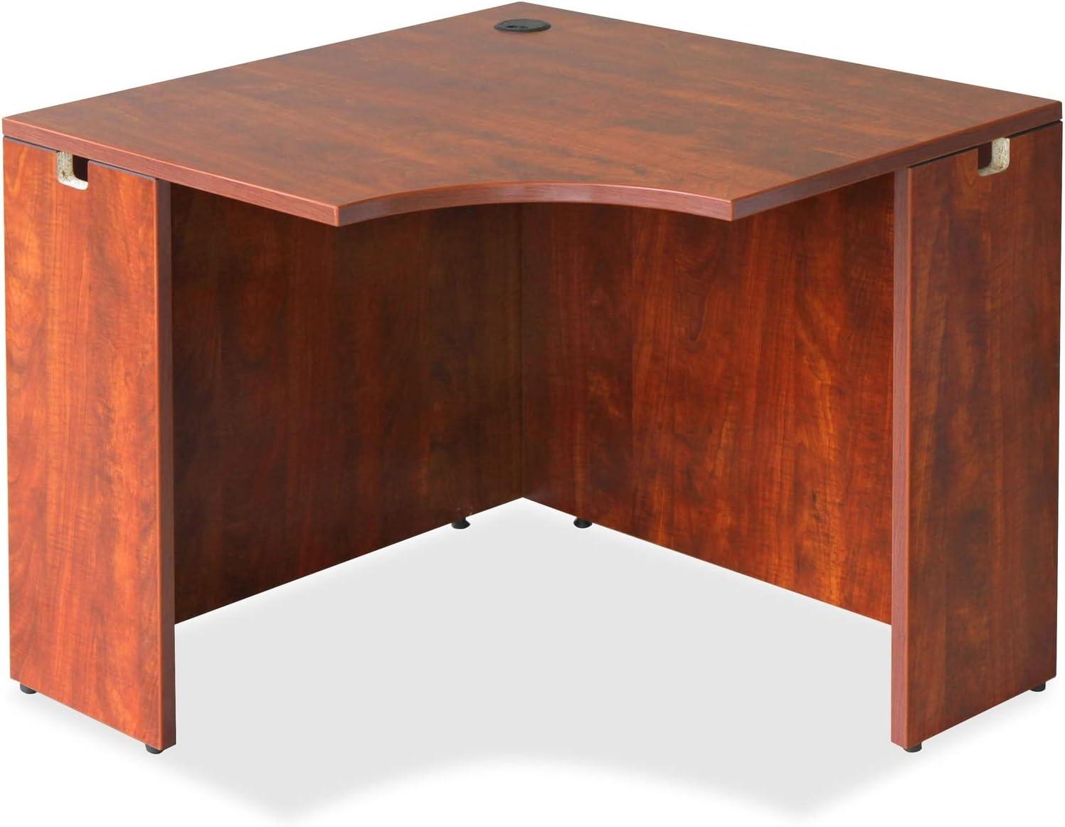 Essentials Cherry Laminate 38'' Corner Desk with Modesty Panel