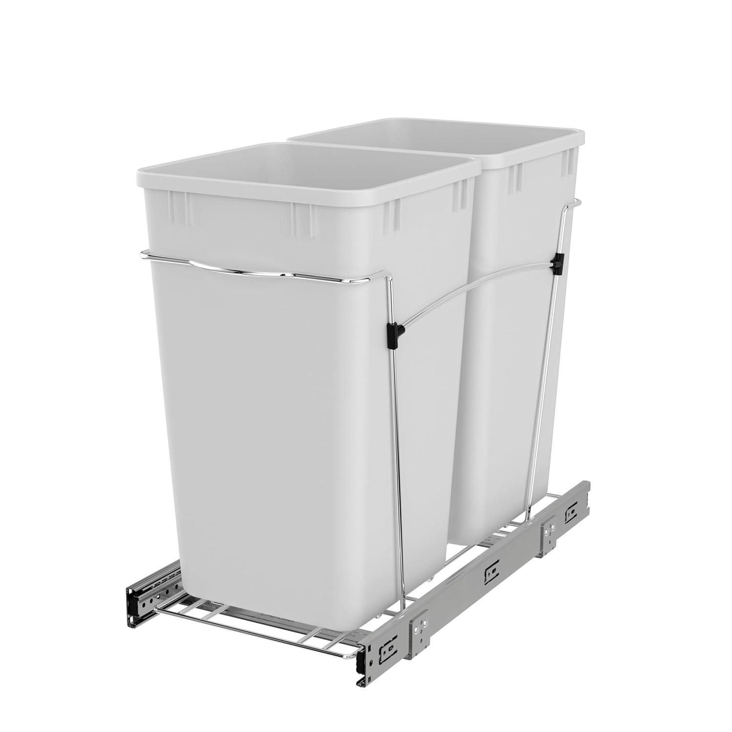 Rev-A-Shelf Rev-A-Shelf Double Pull Out Trash Can 27 Qt for Kitchen