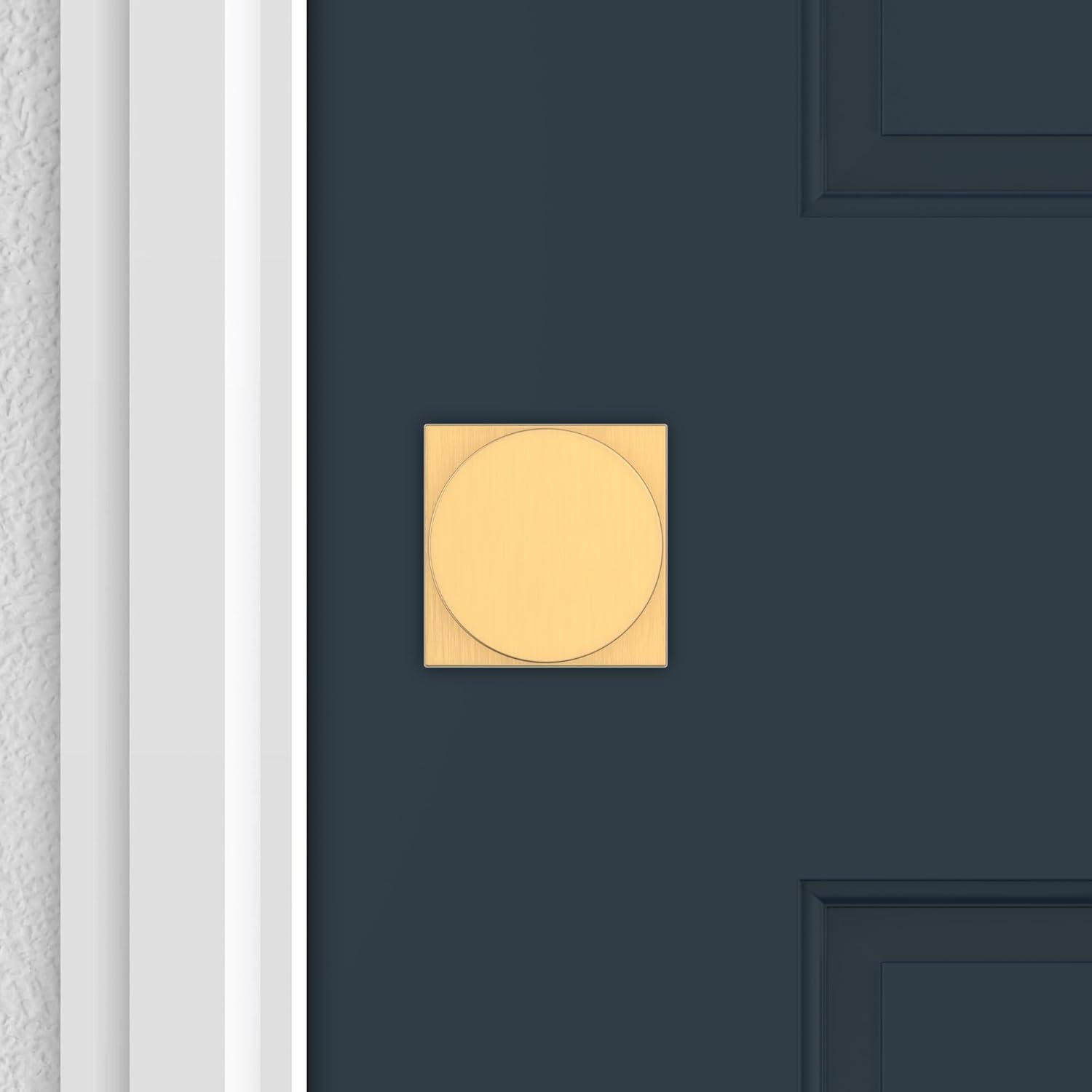 Contemporary Passage Door Knob with Contemporary Square Rose
