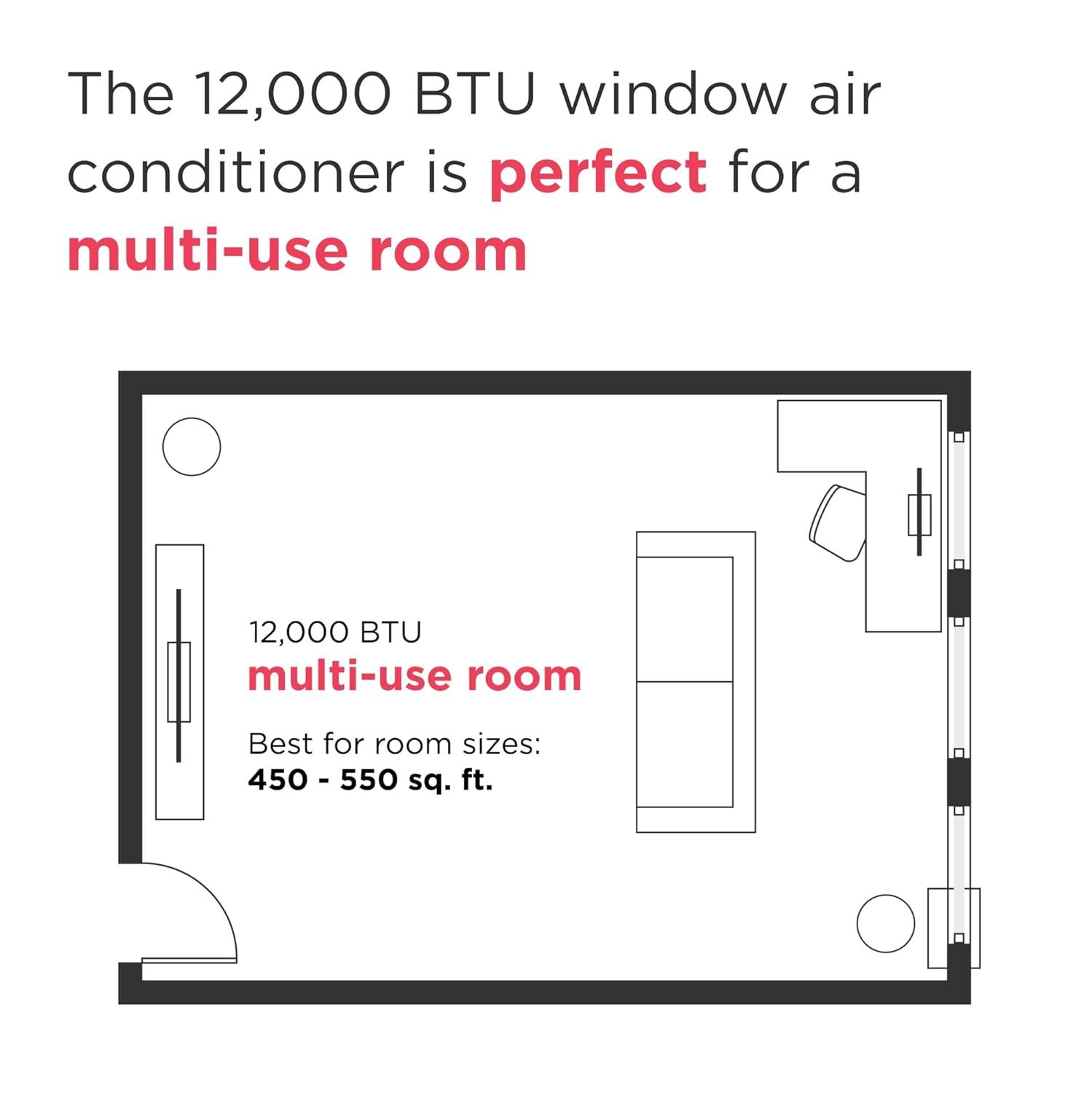 Frigidaire Frigidaire FHWW124TE1 Smart Window Air Conditioner, 12000 BTU