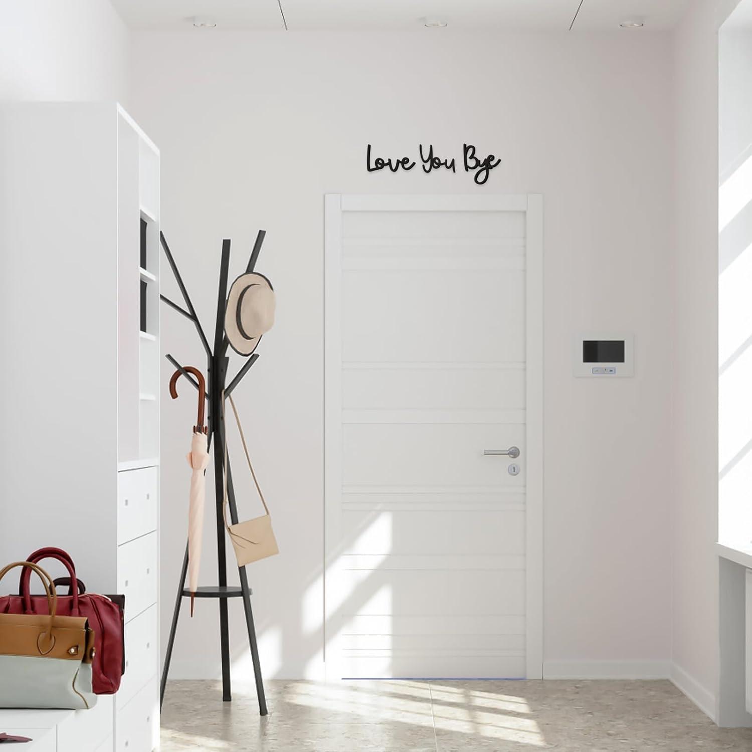 Love You Bye Sign Home Sign Wall Decor Unique Above Door Decoration Love Wall Art for Bedroom & Hallway Perfect New Home Decor Gift