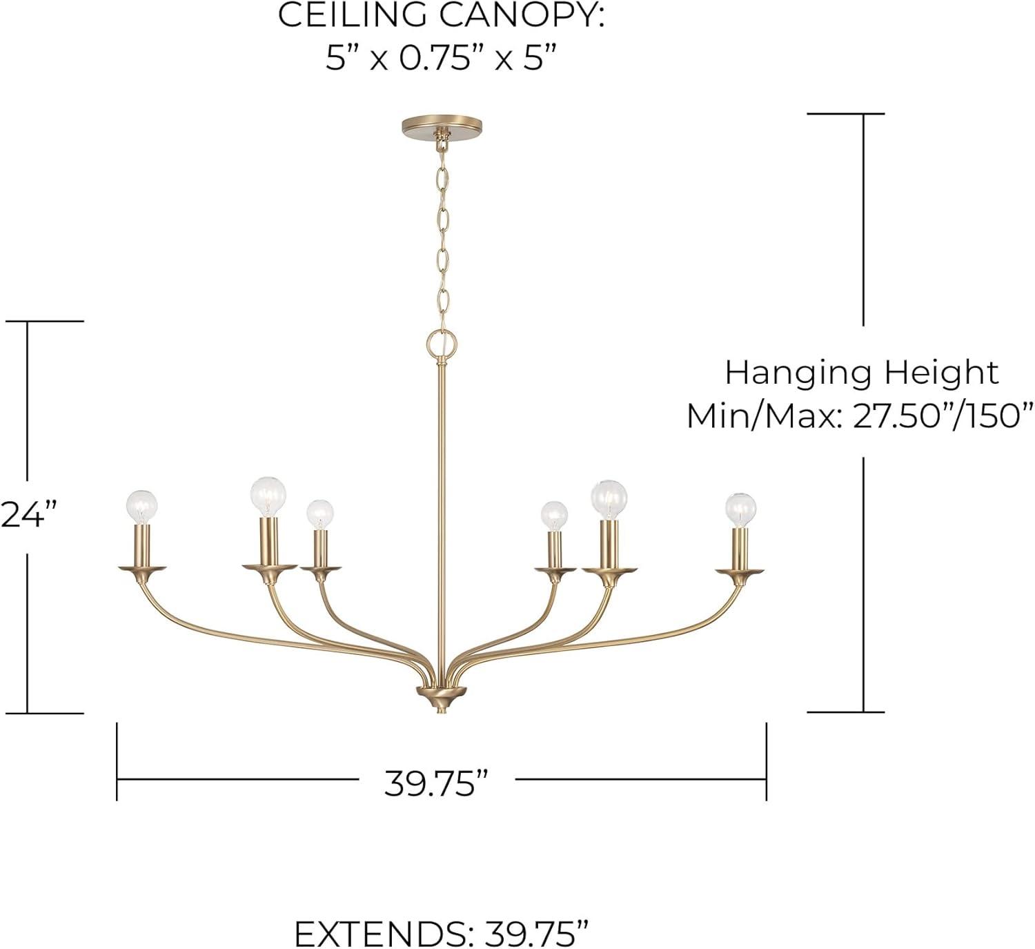 6 - Light Dimmable Classic / Traditional Chandelier