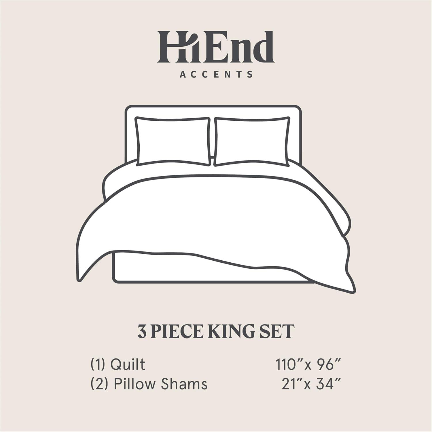 Stella Faux Silk Velvet Classic Chic Modern Rustic Romantic Western 3 Piece Quilt Set