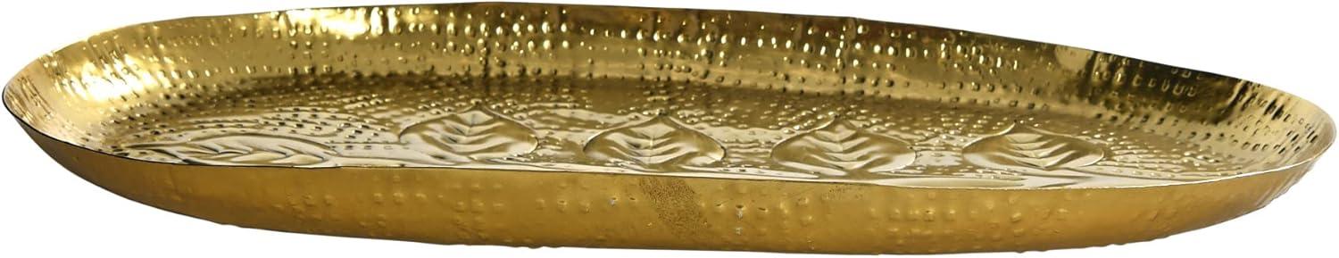 Antique Gold Embossed Metal Decorative Tray