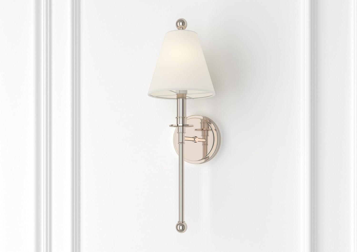RIV-382-PN-Crystorama Lighting-Riverdale 1-Light Wall Sconce in Traditional Style including 2 Stem Styles - 6 Inches Wide by 14.5 Inches High-Polished