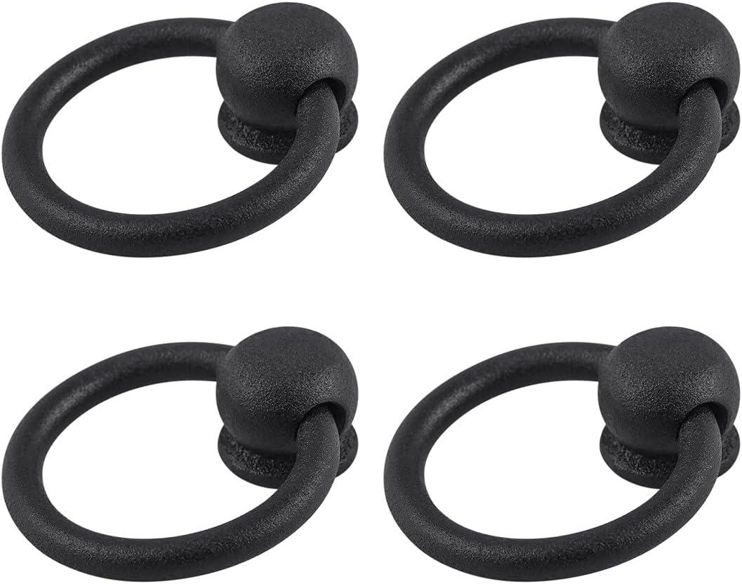 The Renovators Supply Inc. Wrought Iron Ring Pull Multipack (Set of 4)