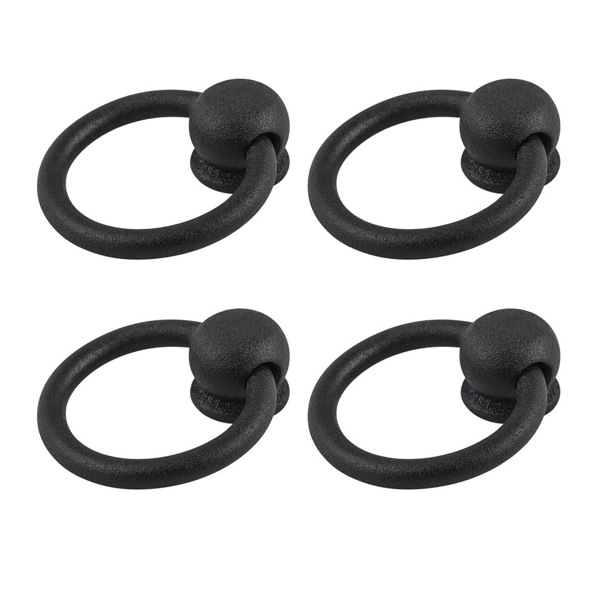 The Renovators Supply Inc. Wrought Iron Ring Pull Multipack (Set of 4)