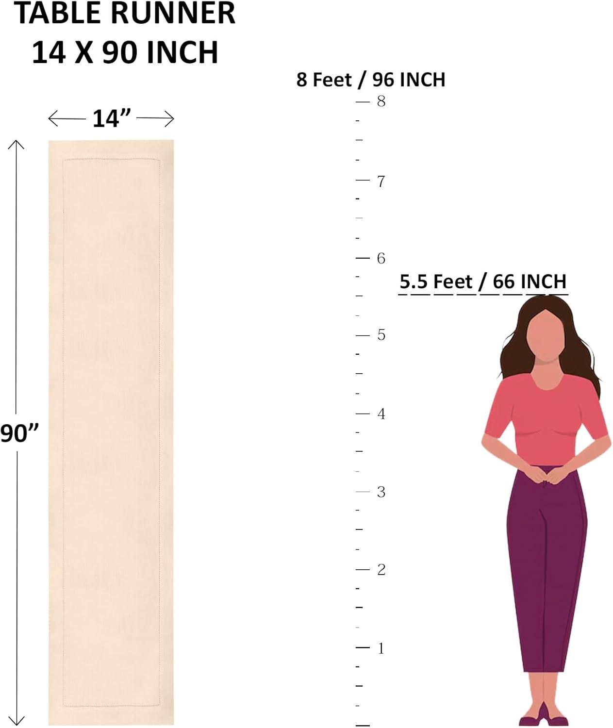 Solino Home Festive Edge Linen Table Runner