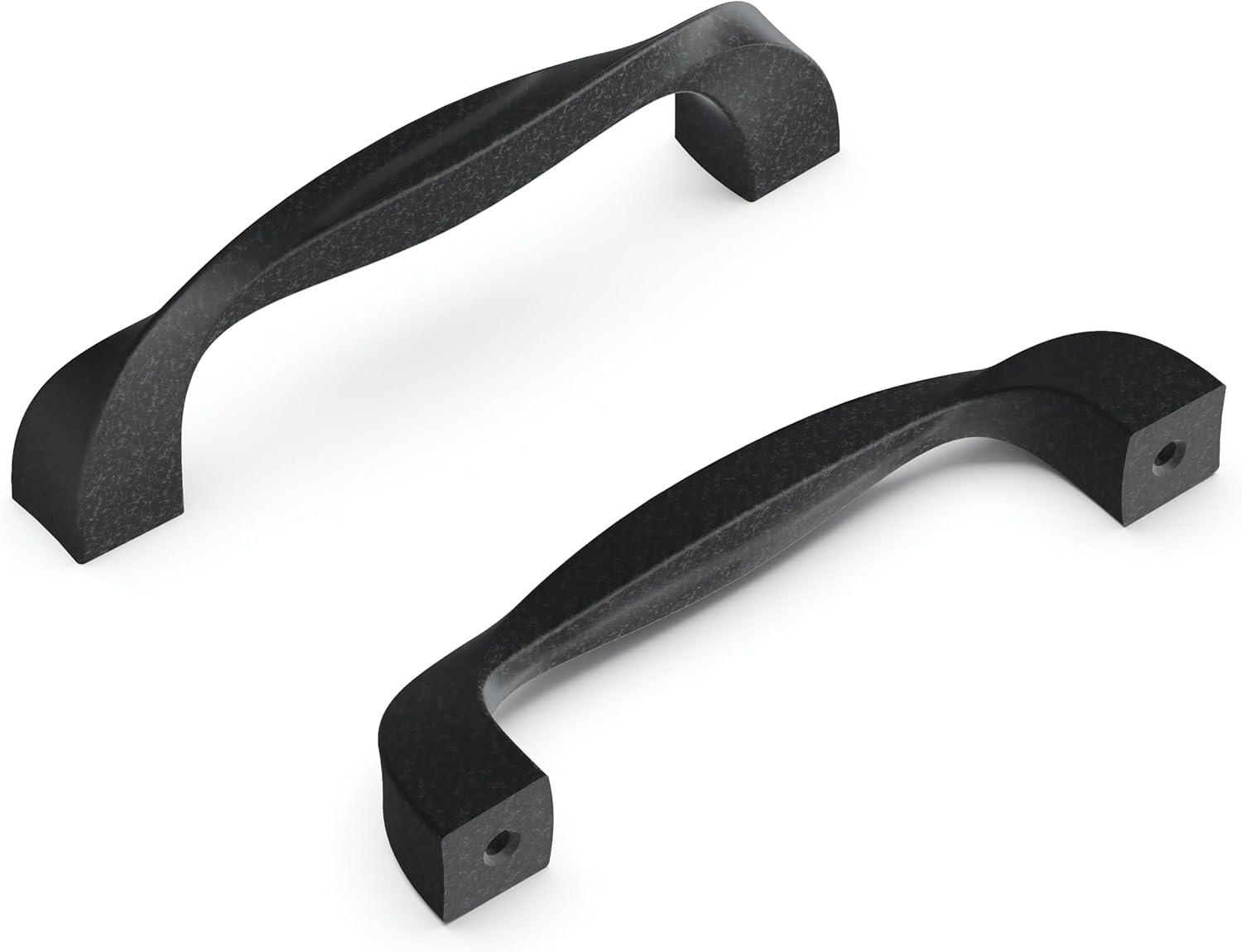 Twist Kitchen Cabinet Handles, Solid Core Drawer Pulls for Cabinet Doors, 3-3/4" (96mm)