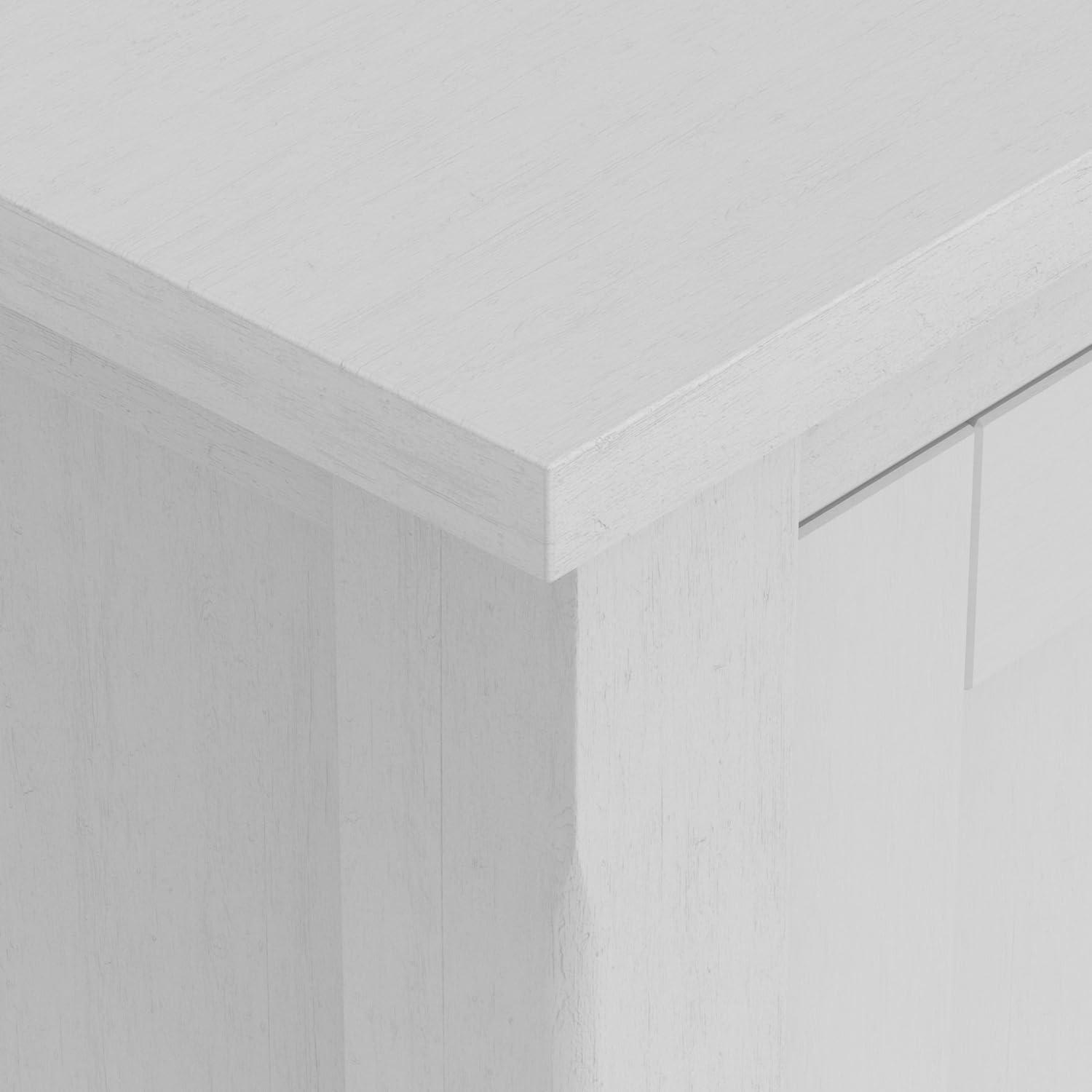 Simpli Home Warm Shaker 72"W Solid Wood TV Stand for TVs up to 80" with 4 Storage Cabinets and 2 Drawers