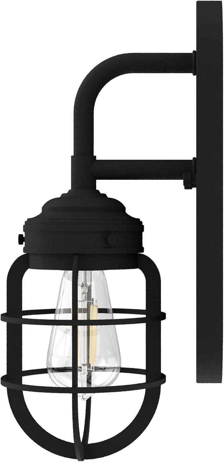 Starklake Dimmable Black Iron Outdoor Wall Sconce