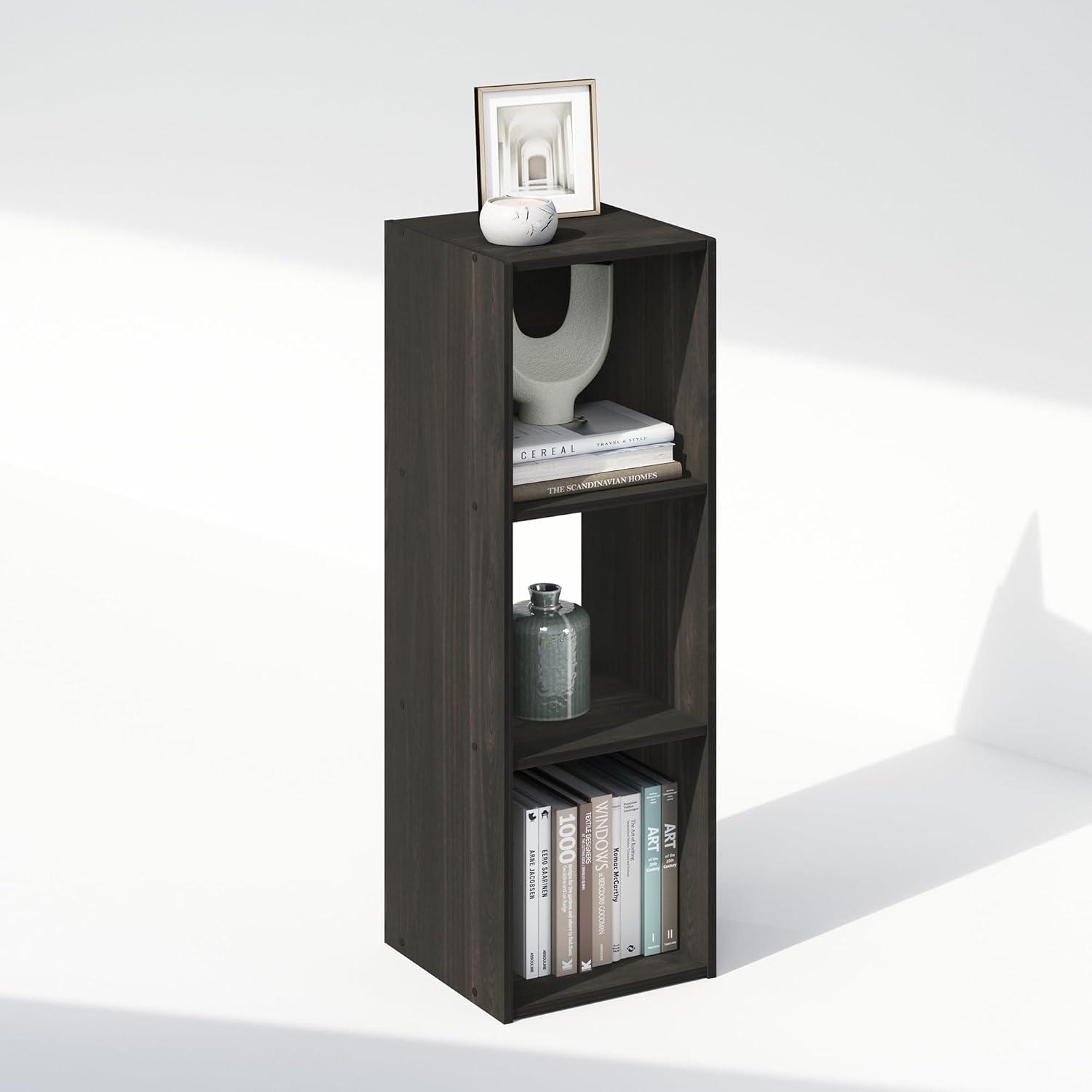 Espresso 3-Cube Wood Storage Cabinet