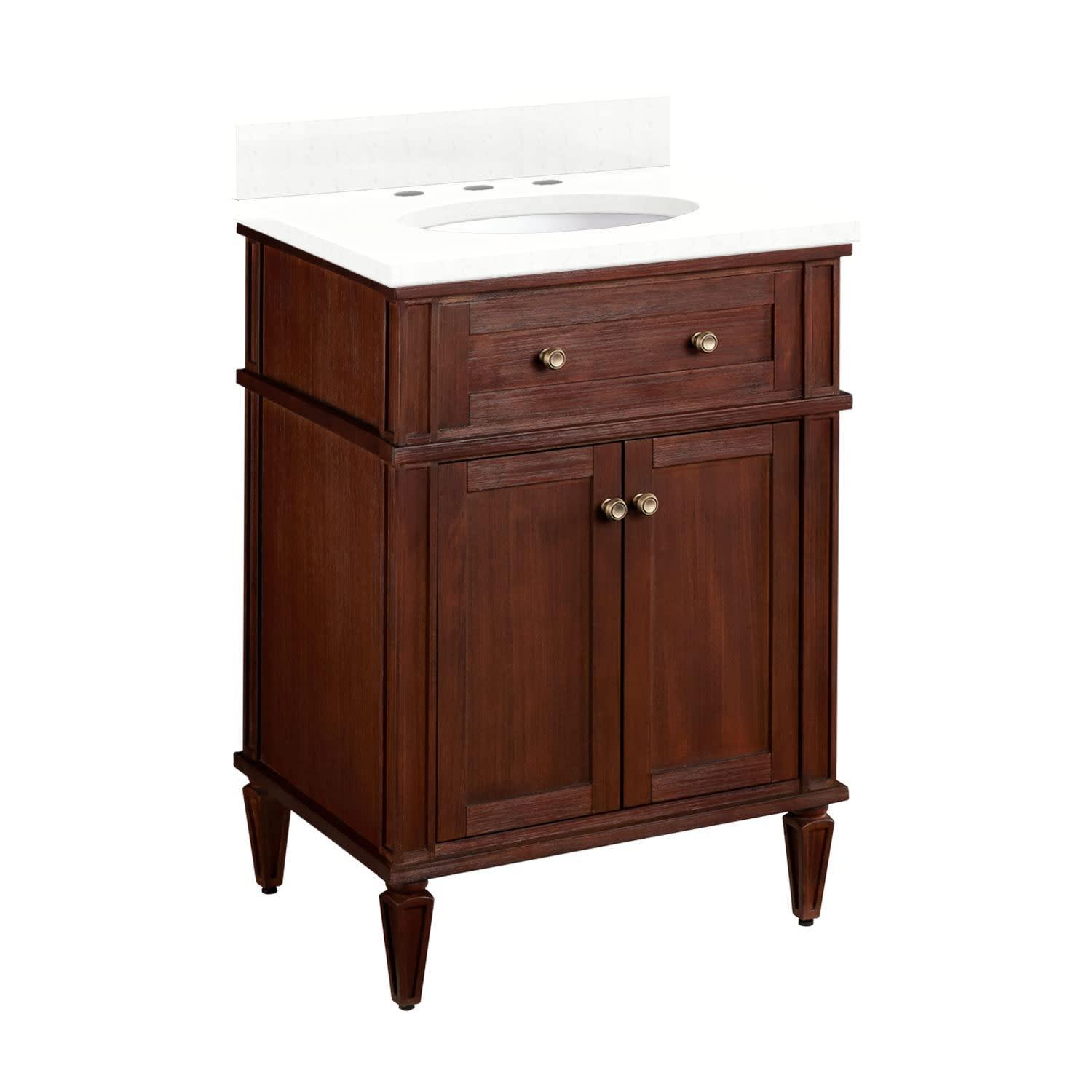 Signature Hardware 24" Elmdale Single Bathroom Vanity Set with Oval Undermount Sink