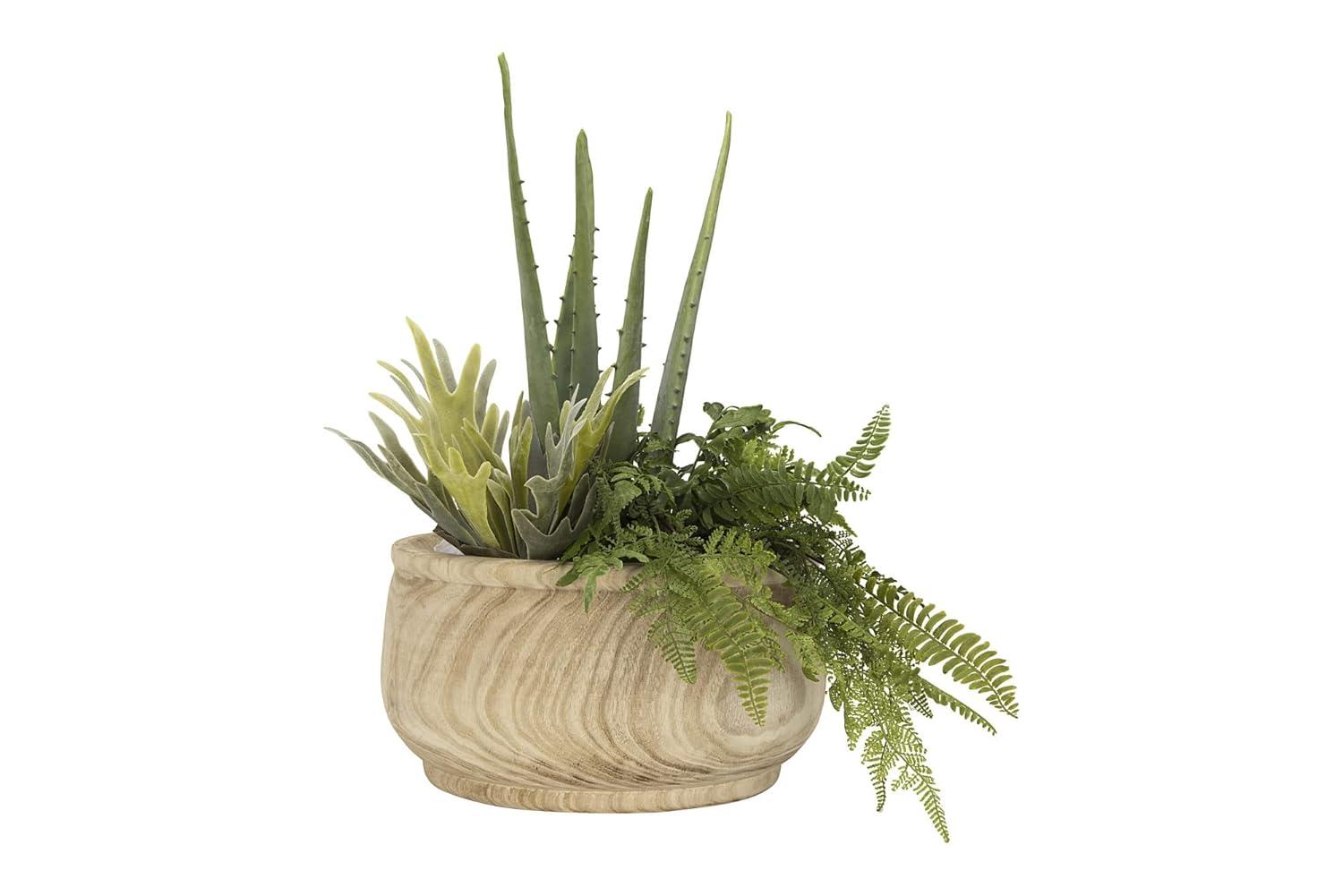 7.5" x 14" Paulownia Wood Planter Natural - Storied Home