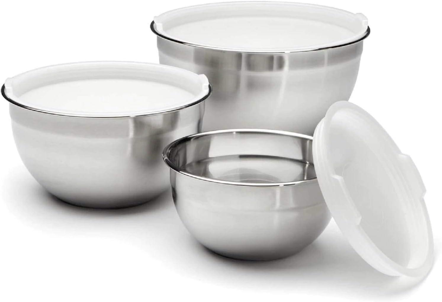 6 Piece Stainless Steel Mixing Bowl Set with Lids