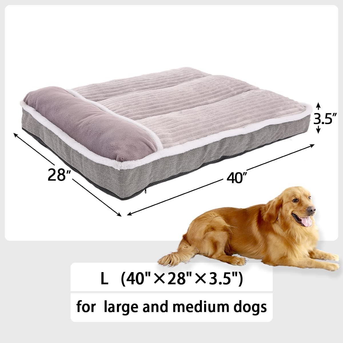 Tucker Murphy Pet™ Large Dog Bed With Pillow For Crate Kennel, Sofa Dog Bed, Super Soft Pet Bed For Medium, Jumbo, Furniture
