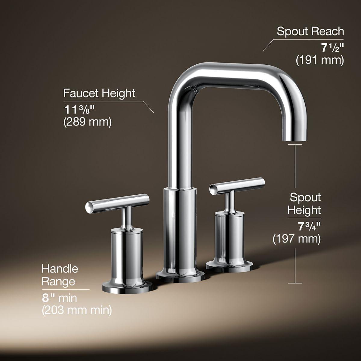 Purist® for Two Deck-Mount Bath Faucet Trim for High-Flow Valve with Lever Handles, Valve Not Included