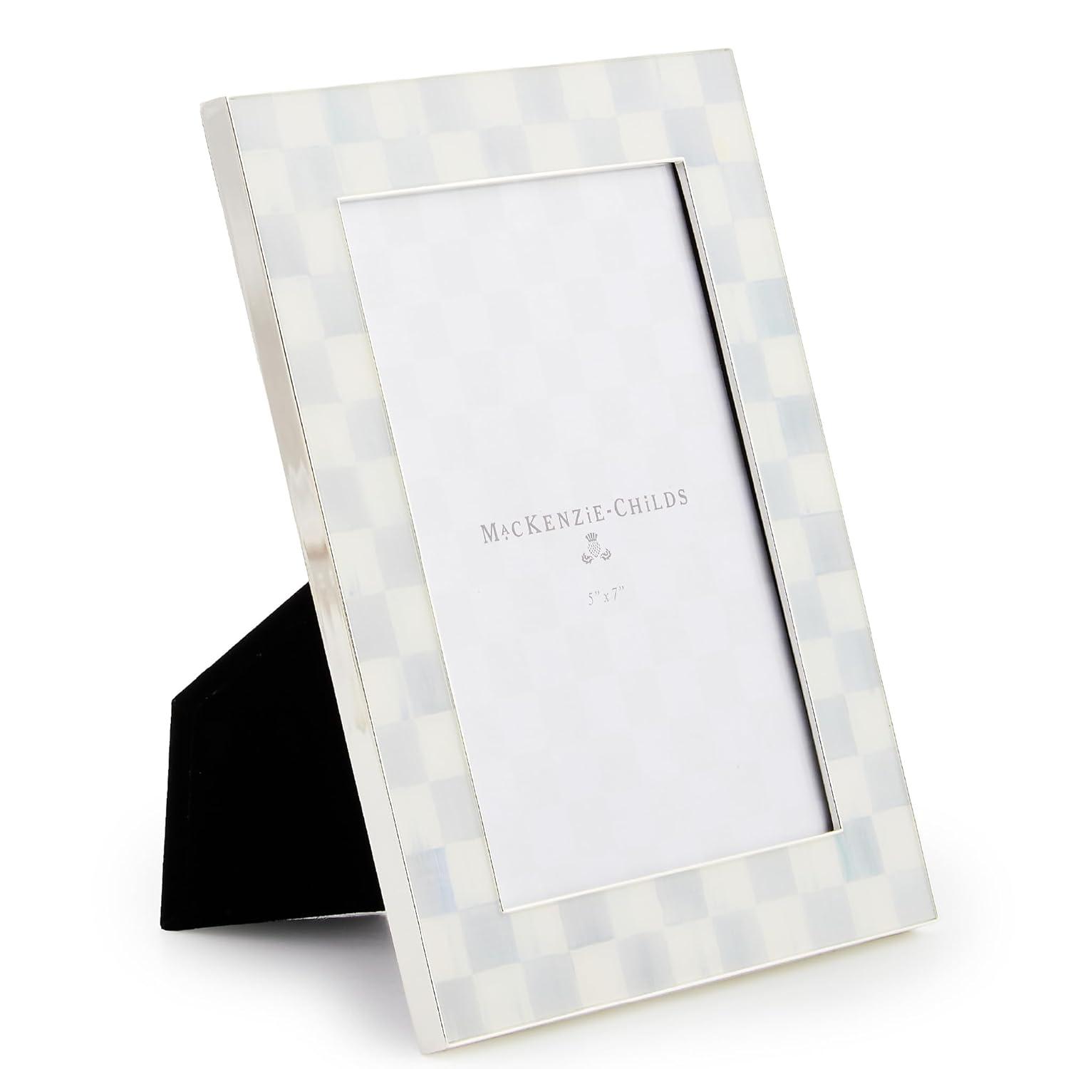 MacKenzie-Childs Sterling Check Plated 5"X7" Frame