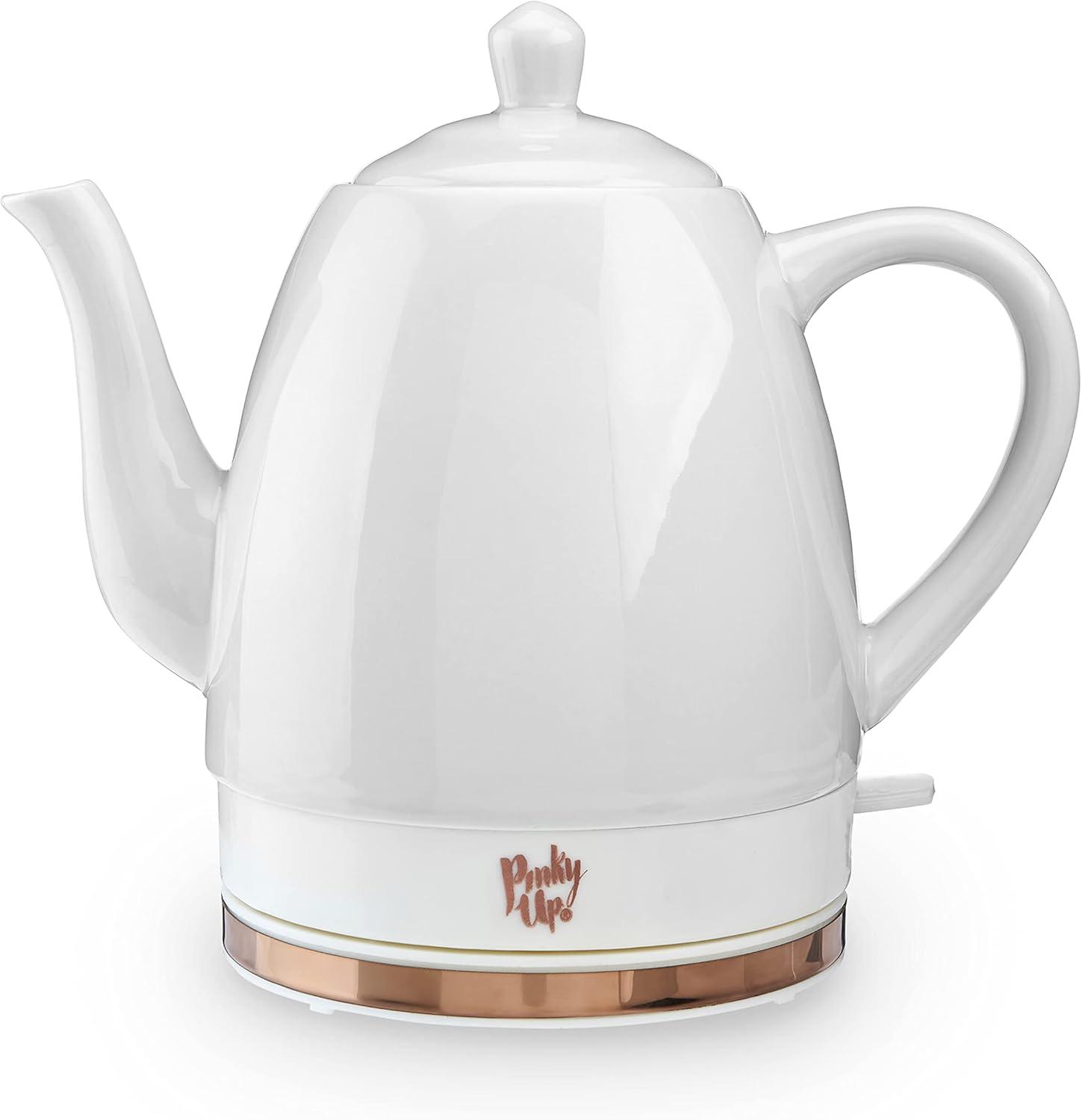 Pinky Up Noelle 1.5 Quarts Ceramic Electric Tea Kettle