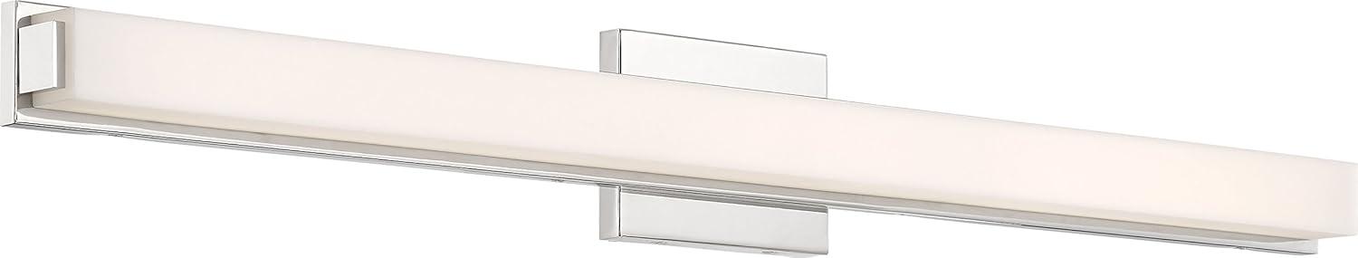 Slick 36" Polished Nickel LED Vanity Light, Dimmable & Direct Wired