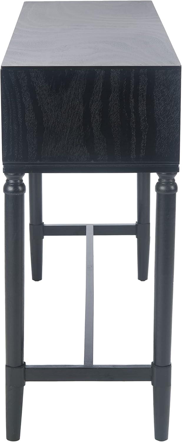 SAFAVIEH Aliyah Solid 4 Drawer Console Table, Black