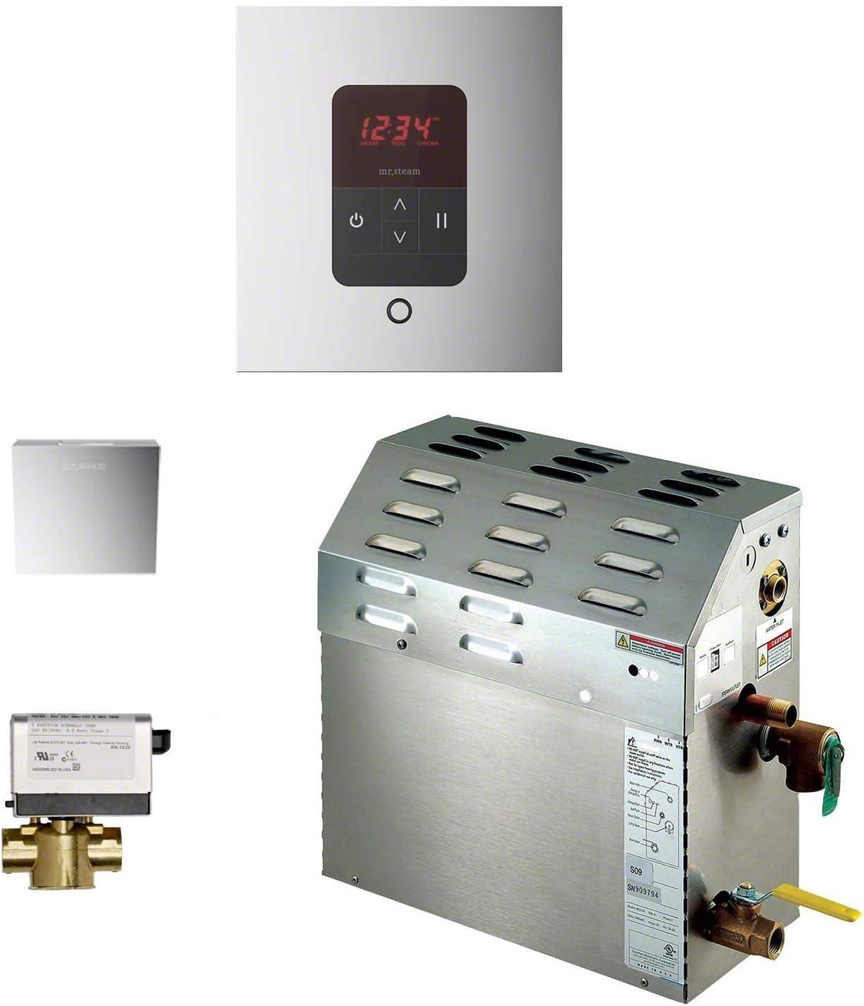 Polished Chrome 6kW Steam Bath Generator with iTempo Control