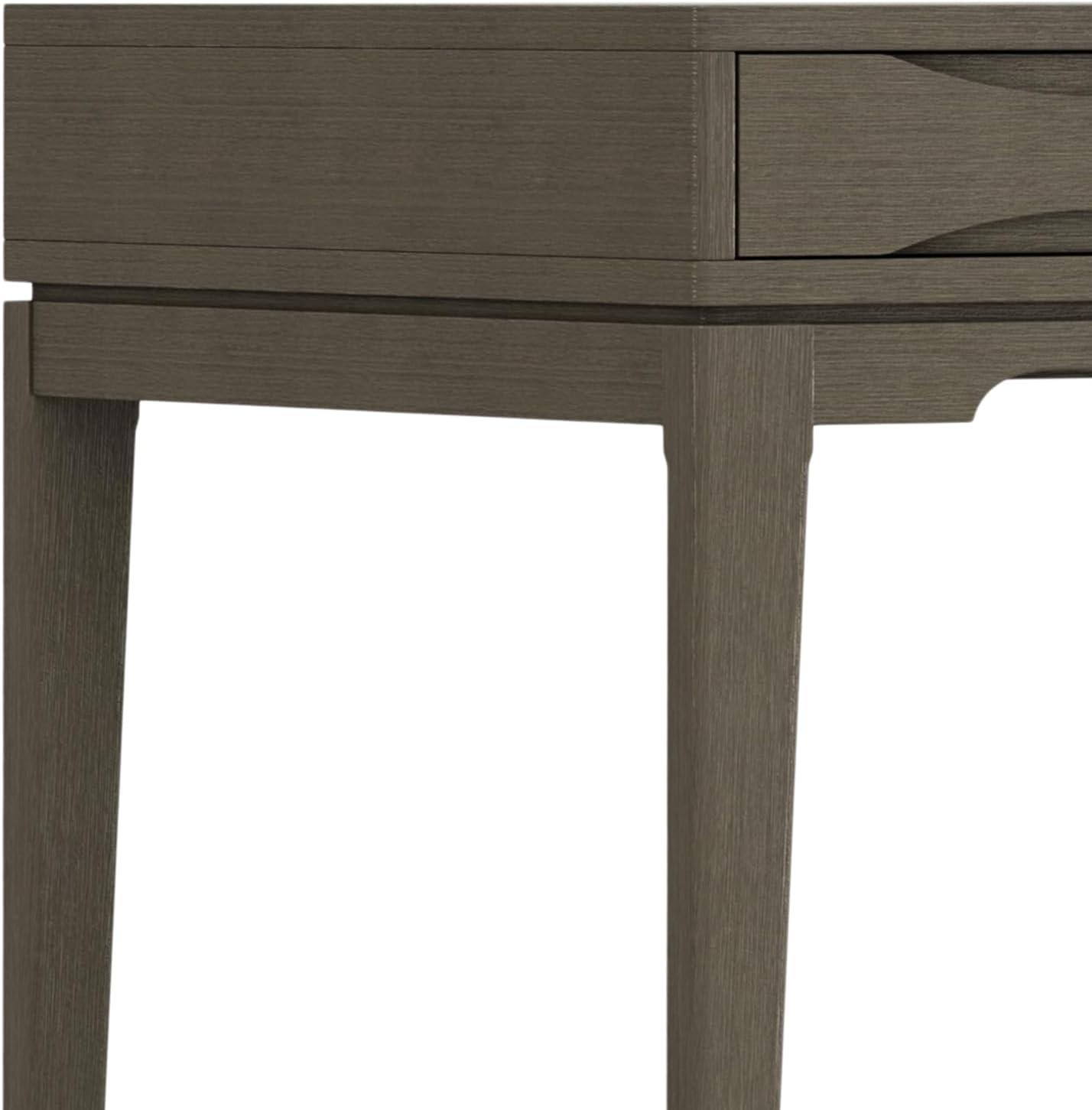 Simpli Home Harper Solid Wood Desk, Contemporary Style with Keyboard Tray and Storage