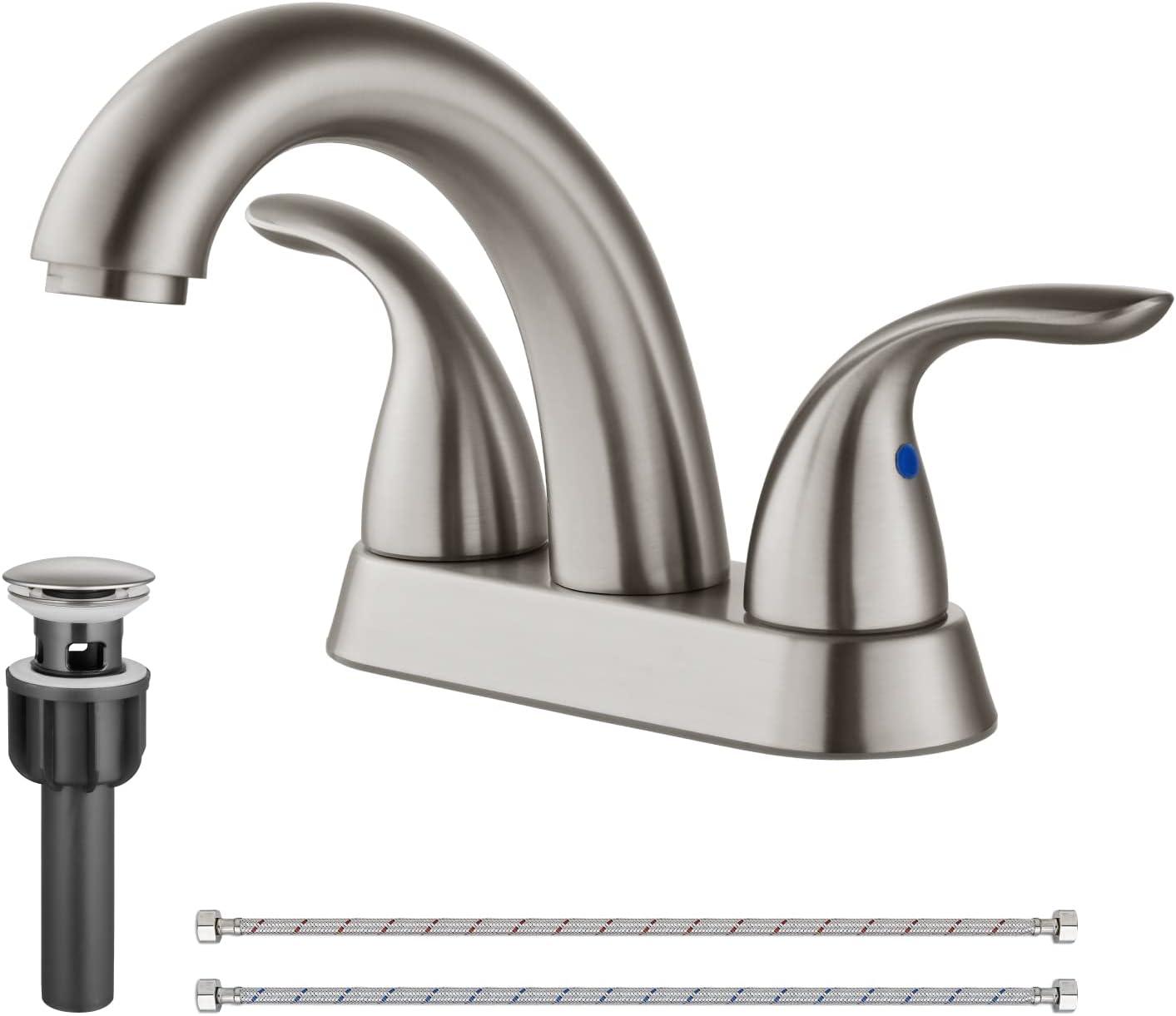 1.2 Flow Centerset Bathroom Sink Faucet with Drain