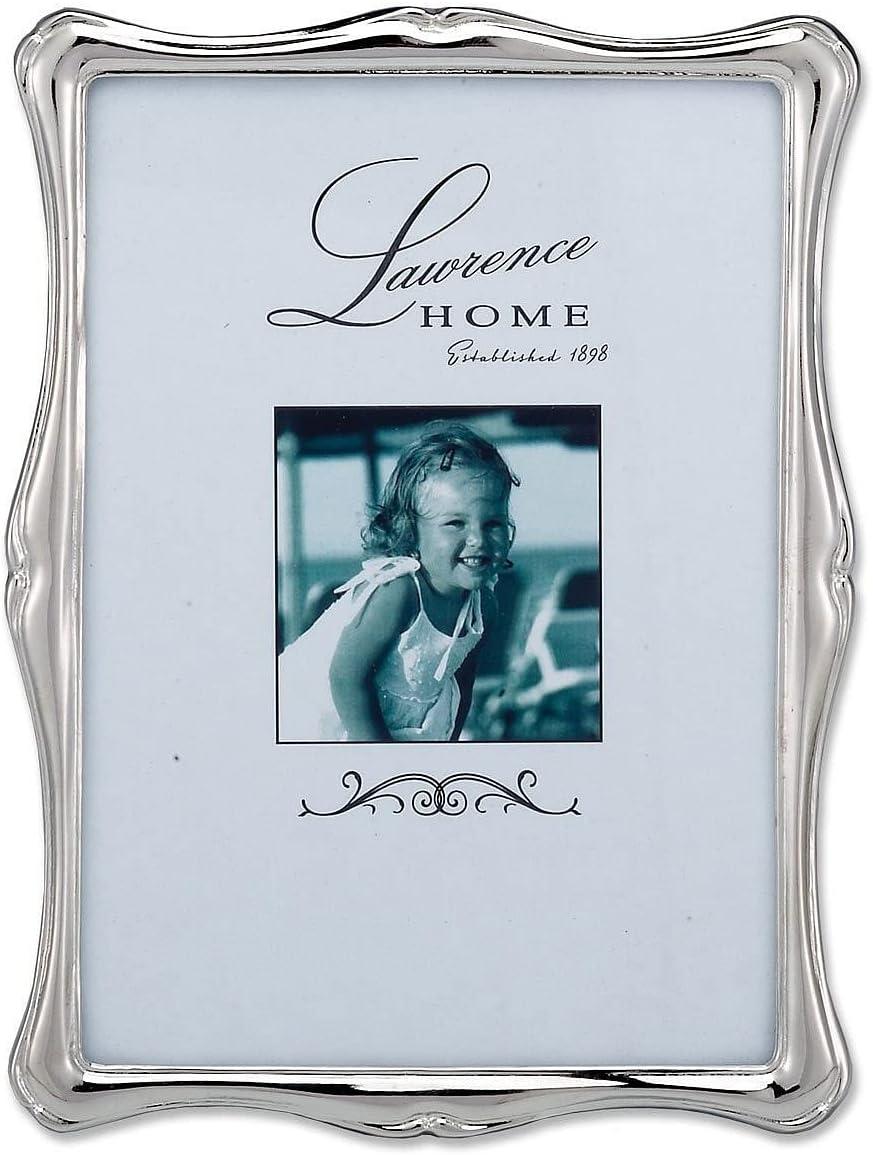 Silver Beveled 5x7 Metal Picture Frame with Velvet Backing