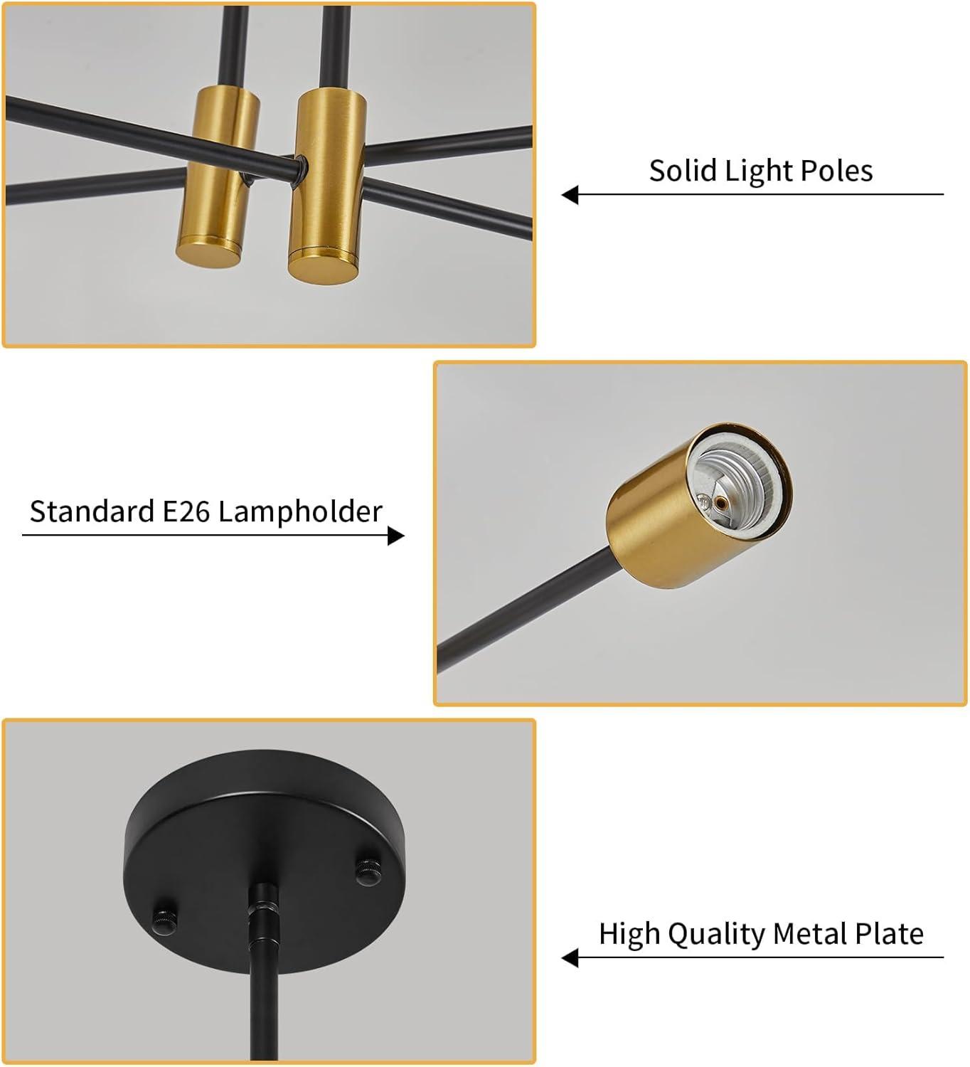 Cobina 6 - Light Dimmable Sputnik Sphere Chandelier
