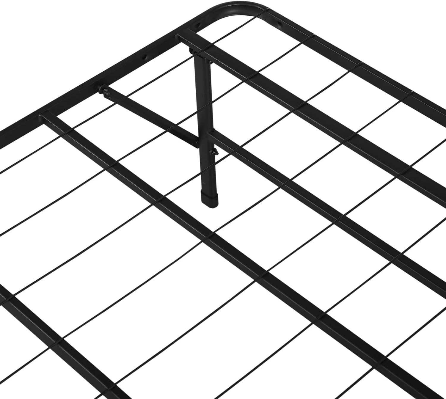 Muscoy 14" Foldable Steel Bed Frame, No Box Spring Needed, Underbed Storage , Easy Assembly