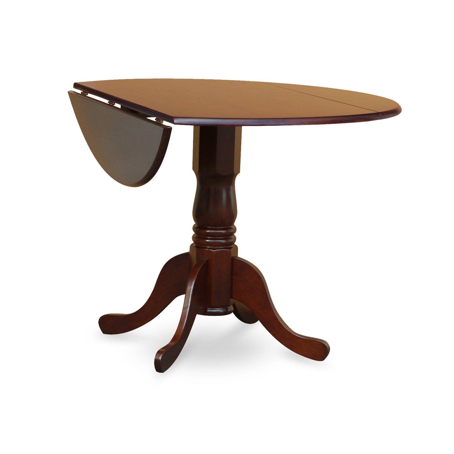 East West Furniture Dublin 3-piece Traditional Wood Dining Set in Mahogany