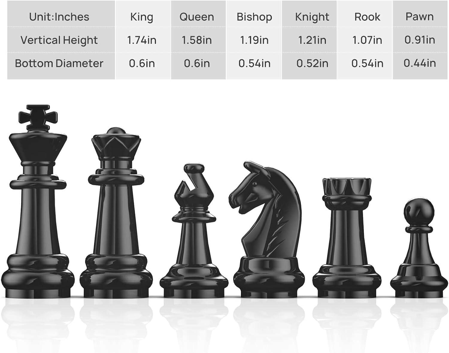 Chess Sets Travel Board Games: Magnetic Folding Chess Board with Instructions Teen Gifts Family Games Educational Toys for Kids and Adults 9.5 Inch