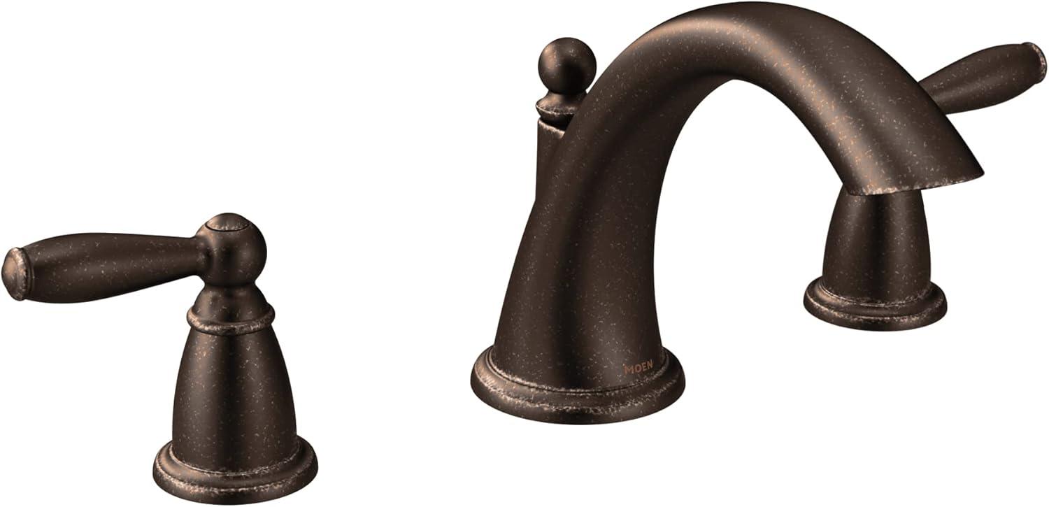 Distressed Bronze Classic Widespread Deck Mounted Faucet