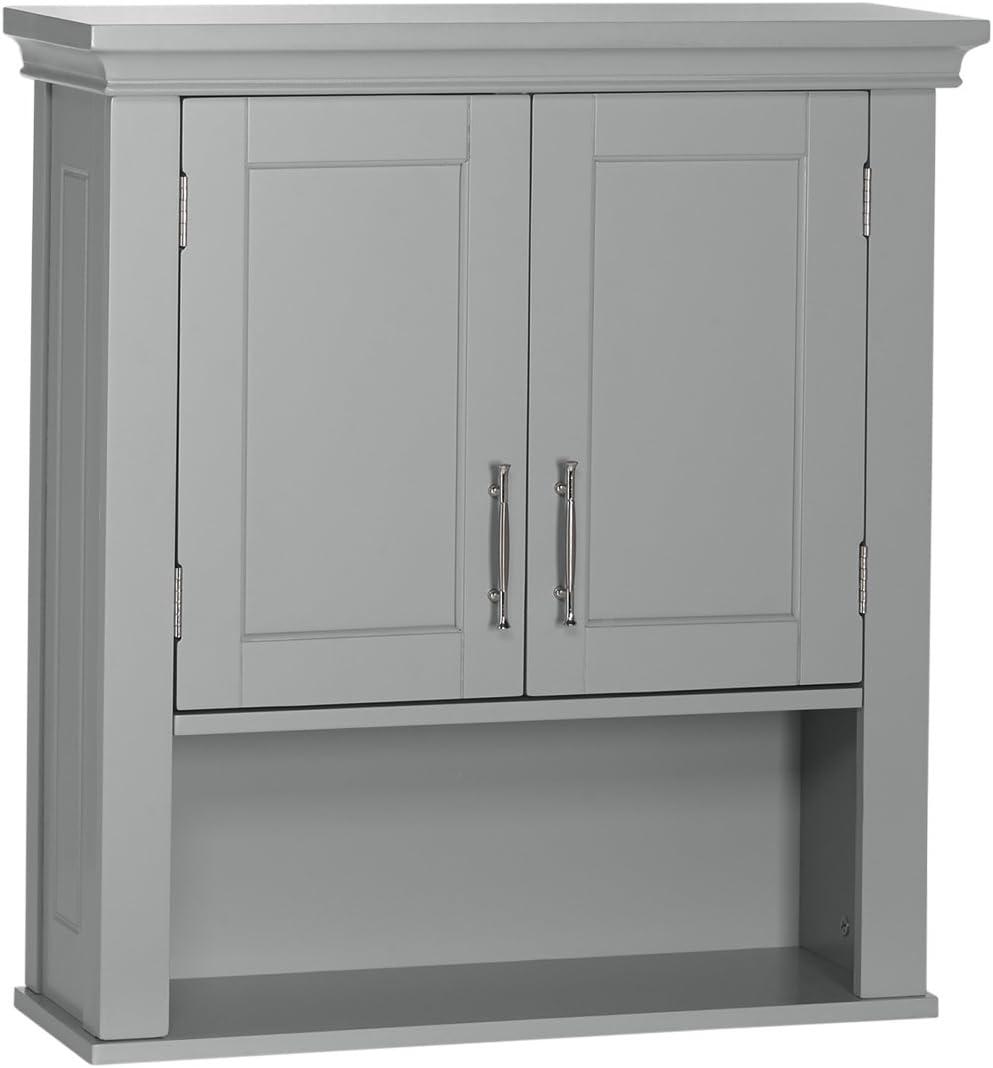 Somerset Gray Engineered Wood 2-Door Wall Cabinet with Adjustable Shelf